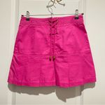 Barbie Pink Y2K pleated hem front button mini skirt with side zipper Size M Photo 2
