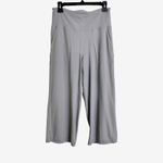 Lululemon Rest Less Crop Wide Leg Pants 10 Light Grey Patch Pockets Gray Photo 9