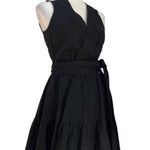 Christian LaCroix NWT  Linen Blend Tiered Wrap dress Black size M Photo 1