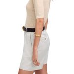 Madewell The Drapey Twill Pleated Shorts Womens Size 0 Off White Lyocell Linen Photo 1