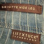 NYDJ Brigitte Stripe High Waist Wide Leg Capri Jeans. Light Marine Size 0 Photo 7