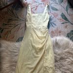 LULU’S Glamorous Disposition Light Yellow Ruched Maxi Dress Size XS Photo 7