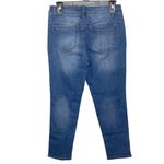 1822 Denim Mid-rise mid wash slim straight leg ankle faded jeans size 6 Photo 2