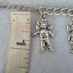 Vintage Silver Charm Bracelet Cowboy And Cowgirl Angel Charms Photo 9