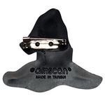 Amscan Witch Hat Pin Brooch Vtg Halloween 1.5" Signed Black Photo 1