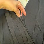 Loft Black XS Jumpsuit V Neck Oversized Sleeveless Ruched Shoulders Minimalist Photo 4