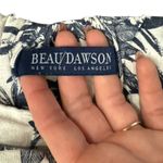 Beau Dawson Blue White Floral Linen Blend Wide Leg Tie Front Pants size M 8 Photo 11