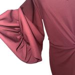 Ralph Lauren LAUREN RALPH LAUREN Jersey Tie Front Midi Dress in Vintage Burgundy EUC Size 0 Photo 6