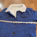 Sherpa Lined Denim Jacket Size S Blue Photo 7