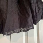 Solitaire  Black Lace-Trim Button-Up Blouse Elegant Evening‎ Wear A25 Photo 7