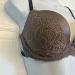 Victoria's Secret  Very Sexy Push Up Bra Tan Satin Lace Soft Cup Caged Size 36C Photo 1