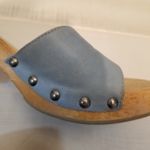 MIA {7} Y2K Retro Wooden Leather Slide On Sandals Photo 1