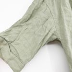 Tahari Womens 100% Linen Beachy Button Front Belted Shirt Dress Size S Green Photo 5