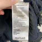 Free People Pacific Dawn Dark Grey Distressed Fitted Waist Scrunched Sleeve Top Photo 6