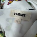 L'Agence L’AGENCE Jodie V Neck Butterfly Slip Dress White Multi Flutter 6 Silk Photo 7