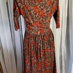 dress floral rust brown boho midi Orange Photo 3