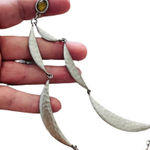 Lane Bryant Hammered Hammered Metal Double Strand Necklace/Yellow Glass Accents Photo 0