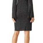 Keepsake  The Label Black Metallic Off Shoulder Knit Long Sleeve Dress S Photo 1