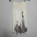 Vintage Y2K strapless Soft Grunge Cream Sun Dress Photo 4