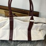 NWT Canvas Weekend Overnight Luggage Bag Brown Photo 1