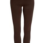 NWT ~ BLUE STAR Chocolate Brown Fleece Lined Leggings ~ Women's Size L / XL Photo 4