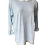 Lilly Pulitzer Charla Pullover Sweater Blue Metallic Gold, (runs big), Sz S Photo 1