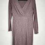 Athleta  Purple Heathered Sweater Dress Womens M Mini Gorpcore Casual Long Sleeve Photo 0