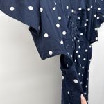 Old Navy  Blue Polka Dot Button Front Dress Cotton Classic Cutouts Size XL Photo 3