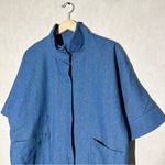 Emerson Fry Women’s Denim Layering Jacket Shell Button Front in Indigo Denim S Blue Photo 3