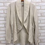 Anthropologie  Cream Open Front Cardigan S Wool Blend “Knitted & Knotted” Photo 0