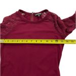 EXPRESS Women Size XS Maroon Bodycon Mini Dress Lace Sleeve 15-148 Photo 4