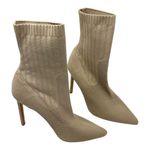 Steve Madden  Disco Sock Bootie Beige Knit Stiletto Heel Ankle Boots Size 9 Photo 0
