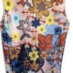 Acne Studios Delina Retro Floral Print Satin Shift Dress Multicolor EU 34 Photo 7