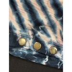 Nation Ltd Terrin Snap Tie Dye T-Shirt Tee Peach Black XS Short Sleeve Snaps Photo 3