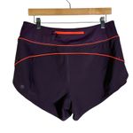Athleta  Run With It Piping Shorts Purple Orange Trim Athletic Workout Womens M Photo 4