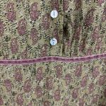 Vintage 90s Stonebridge Floral Maxi Dress with Button and Velvet Trim Detail Green Size 8 Photo 4