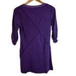 Athleta Deep Purple Soft Comfy Dress, Size Small Tall. Ruched Arms Photo 1
