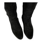 Calvin Klein Presley over knee black Faux Suede boots Silver Hardwear size 7 Photo 8