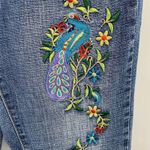 l*space Girls Y2K Jeans Peacock Embroidery Womens Size 5 28" Waist Low Rise Photo 5