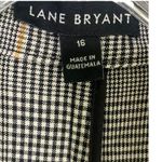 Lane Bryant Double Breasted Houndstooth Plaid Blazer Shoulder Pads 16 Grey #4103 Photo 3