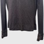 Talbots  Elegant Expresso Brown Women's Top Size M Shimmer Sequins Fancy Stretch Photo 2