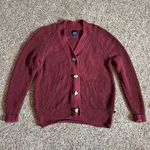 Gap  Burgundy Cardigan Button Up XS Photo 0