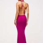 Murci Deep Cowl Neck Maxi Dress Purple Size 6 Photo 1