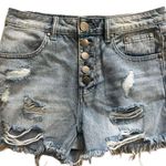 GB Gianni Bini Light Blue Distressed Jean Shorts Photo 0