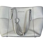 Michael Kors Charlotte Large Top Zip Tote (Pearl Grey/Silver Hardware) Photo 0