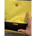 St. John  Women's Yellow Logo Chain Leather Purse Shoulder Bag Photo 9