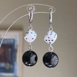 Handmade y2k funky unique dangle earrings 🌀🖤 Photo 1