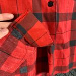 Blair Vintage Red and Black Plaid Button Down Shirt Long sleeve Baggy Sleeve LG Photo 5