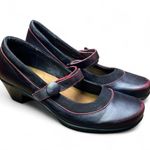 NAOT Luma Red Black Leather Mary Janes Chunky Heel Pump Shoes EU 39 US 8 Goth Photo 0