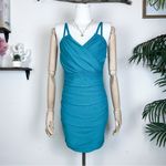 Elliatt  Patty Mesh Mini Dress in Teal Photo 1